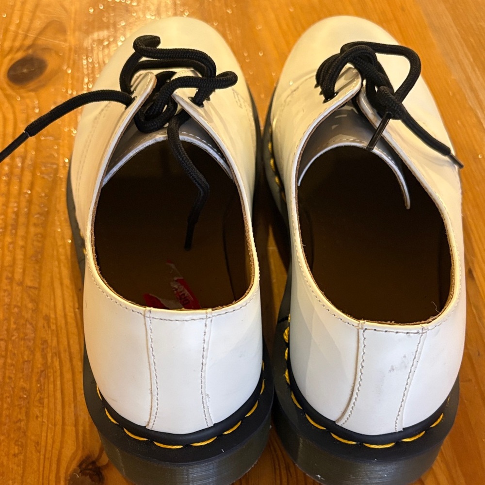 Dr. Martens White Flats with Black Laces - Picture 6 of 14